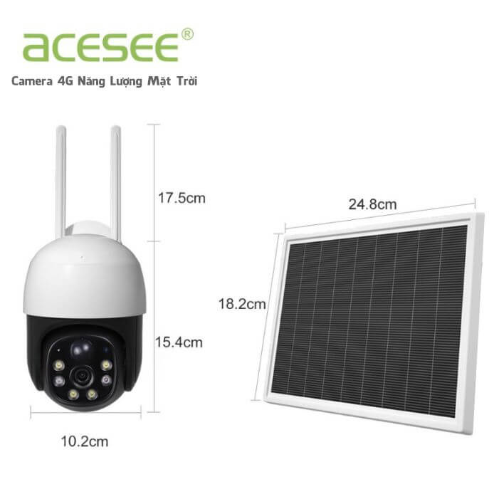 Lắp camera không cần mạng internet Acesee 4G Năng lượng mặt trời 
