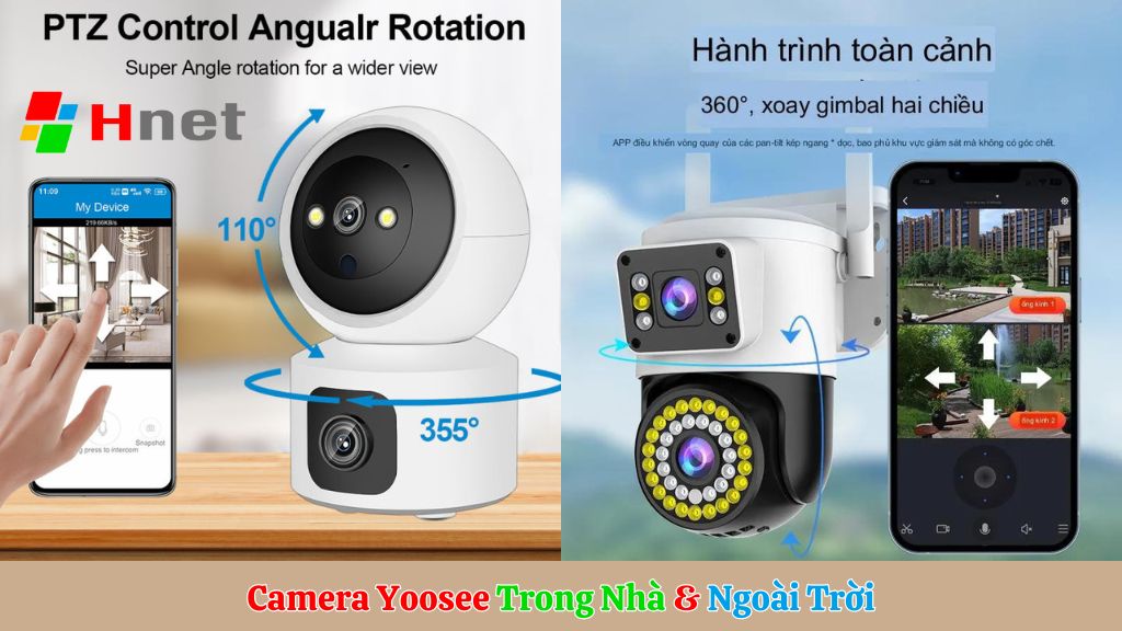 Sự khác nhau khi lắp camera Yoosee ngoài trời và Lắp camera Yoosee trong nhà