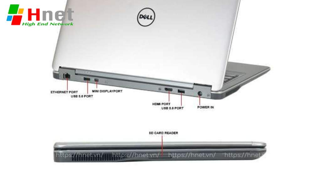 Các cổng kết nối của Laptop Dell Latitude E7440 i7