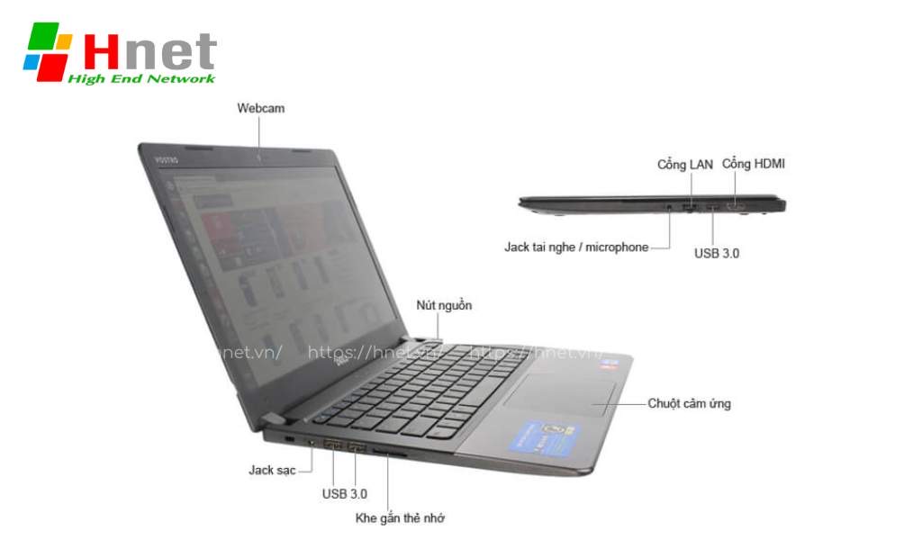 Các cổng kết nối của Laptop Dell Vostro 5460 i5