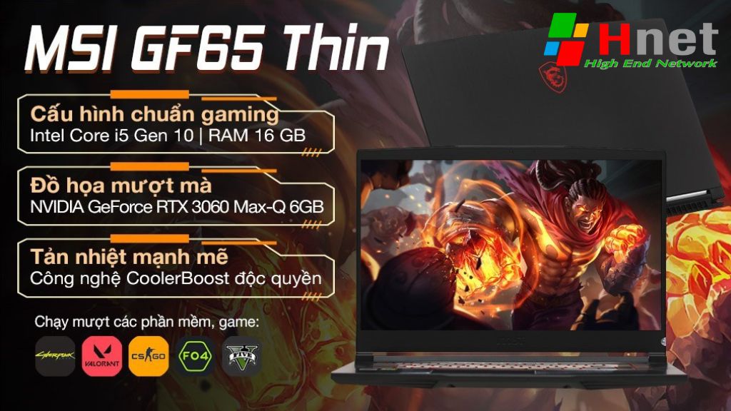 Laptop Gaming MSI GF65 Thin