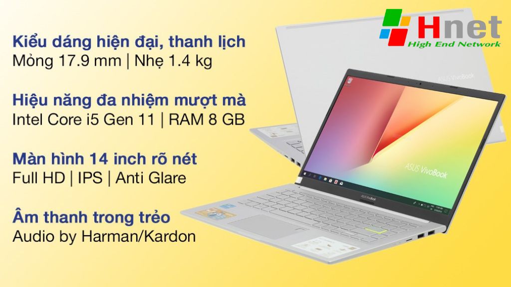 Laptop văn phòng - học tập Asus VivoBook A415EA