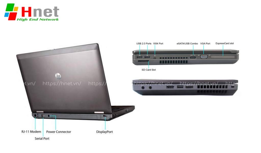 Các cổng kết nối của Laptop HP 6560B I5