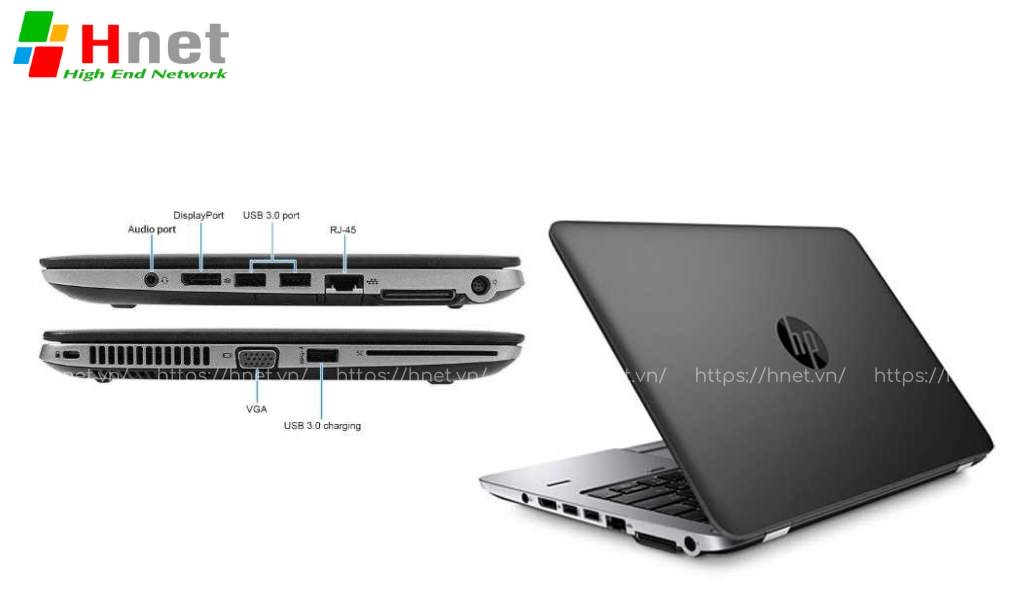 Các cổng kết nối của Laptop HP 820 G2 I7