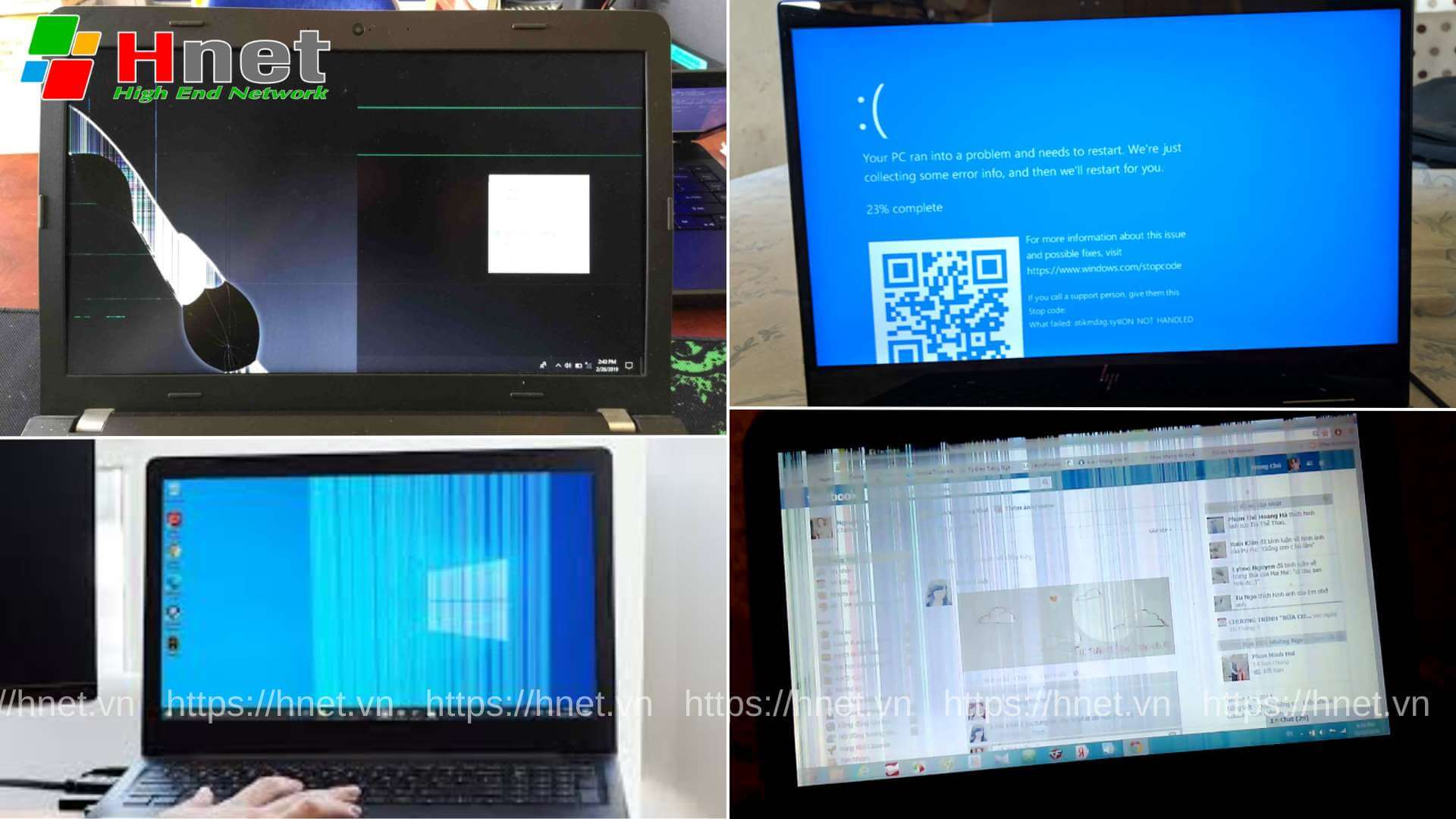 Dấu hiệu cho thấy màn hình laptop bị hỏng