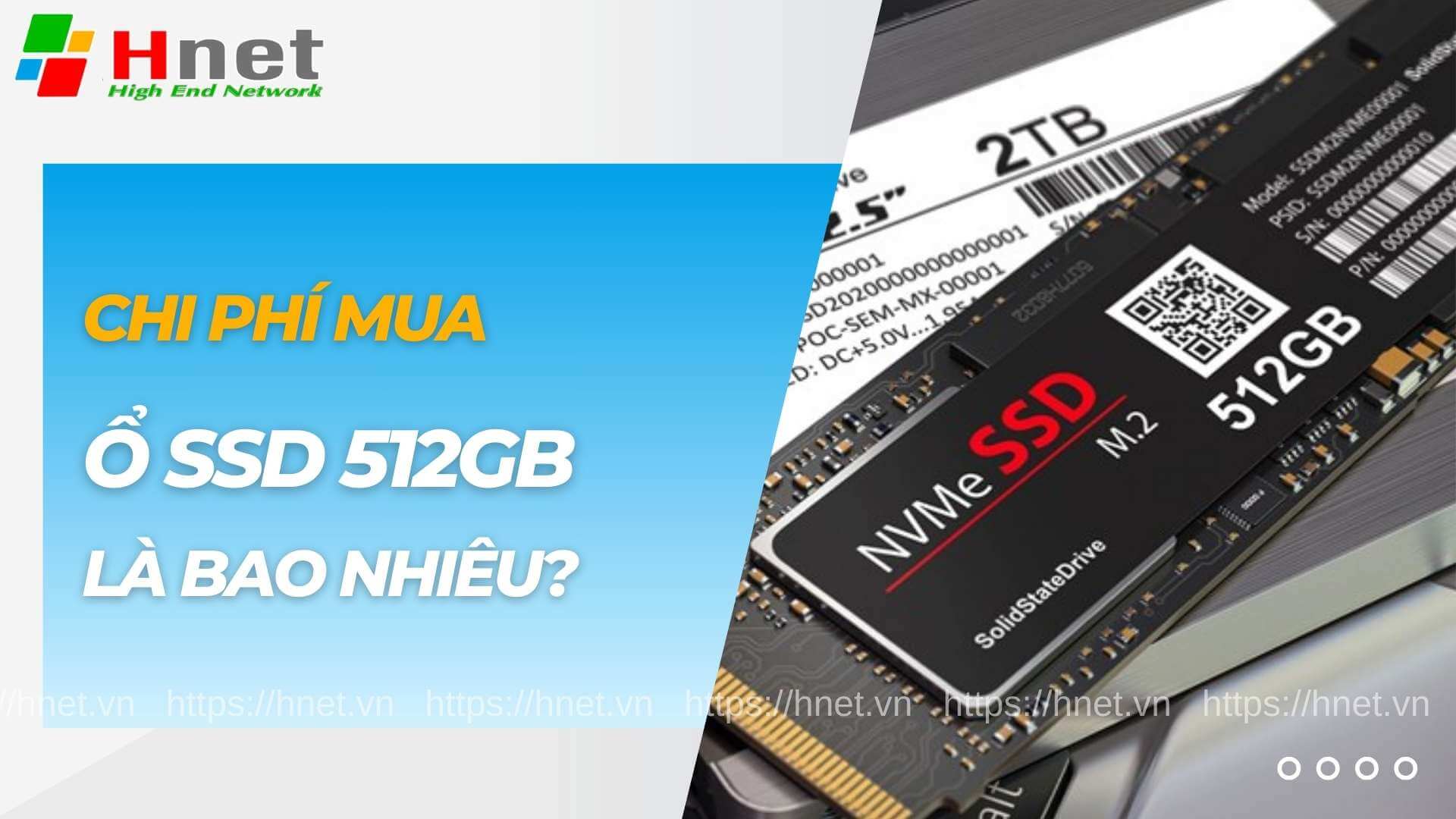 Giá của ổ cứng SSD 480GB - 512GB là bao nhiêu