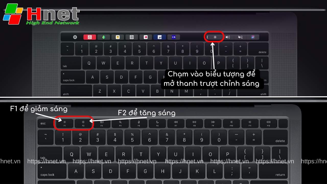 Phím tắt giảm độ sáng màn hình MacBook