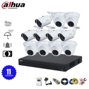 Bộ 11 camera IP Dahua 4MP phân giải 2K+