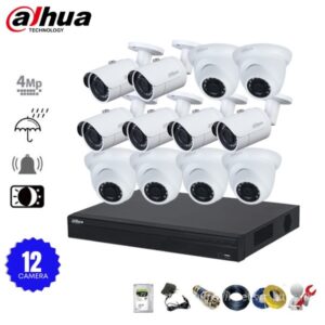 Bộ 12 camera IP Dahua 4MP phân giải 2K+