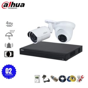 Bộ 2 camera IP Dahua 4MP phân giải 2K+