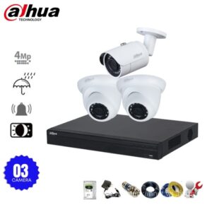 Bộ 3 camera IP Dahua 4MP phân giải 2K+