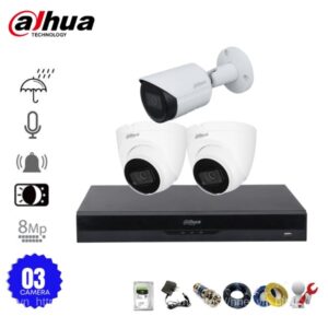 Bộ 3 Camera IP Dahua 8MP - chất lượng hình ảnh 4K