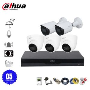 Bộ 5 Camera IP Dahua 8MP - chất lượng hình ảnh 4K