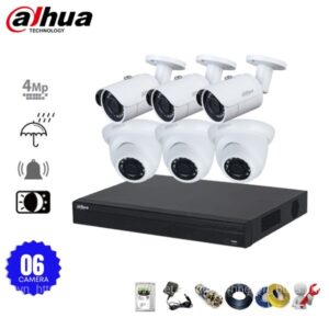 Bộ 6 camera IP Dahua 4MP phân giải 2K+