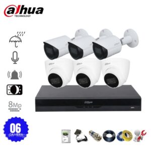 Bộ 6 Camera IP Dahua 8MP - chất lượng hình ảnh 4K