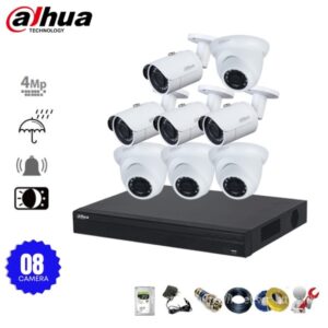 Bộ 8 camera IP Dahua 4MP phân giải 2K+