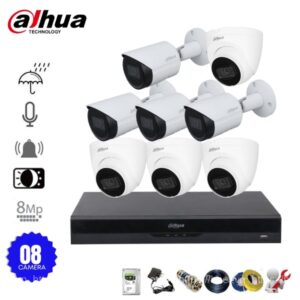 Bộ 8 Camera IP Dahua 8MP - chất lượng hình ảnh 4K