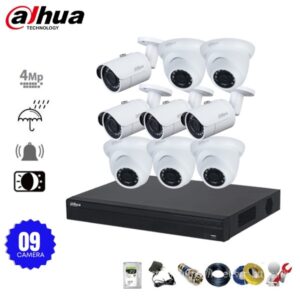 Bộ 9 camera IP Dahua 4MP phân giải 2K+