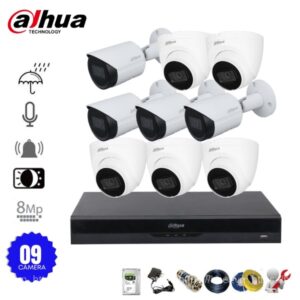 Bộ 9 Camera IP Dahua 8MP - chất lượng hình ảnh 4K