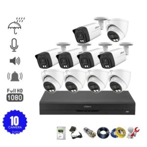 Trọn bộ 10 camera có Mic có Màu ban đêm Dahua