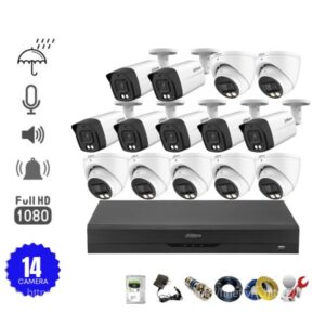 Trọn bộ 14 camera có Mic có Màu ban đêm Dahua