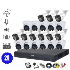 Trọn bộ 20 camera Dahua có mic thu âm thanh