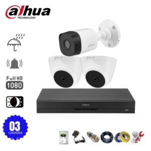 Trọn bộ 3 mắt camera Dahua 2MP Full HD