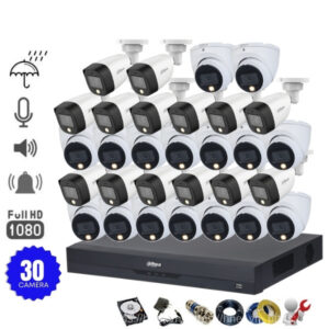 Trọn bộ 30 camera Dahua có mic thu âm