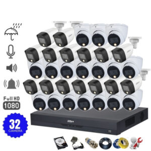 Trọn bộ 32 camera Dahua có mic thu âm