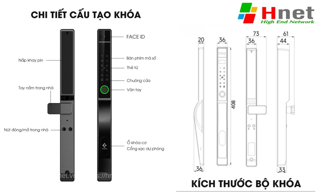 Giới thiệu chi tiết và cấu tạo của khoá thông minh Kitos