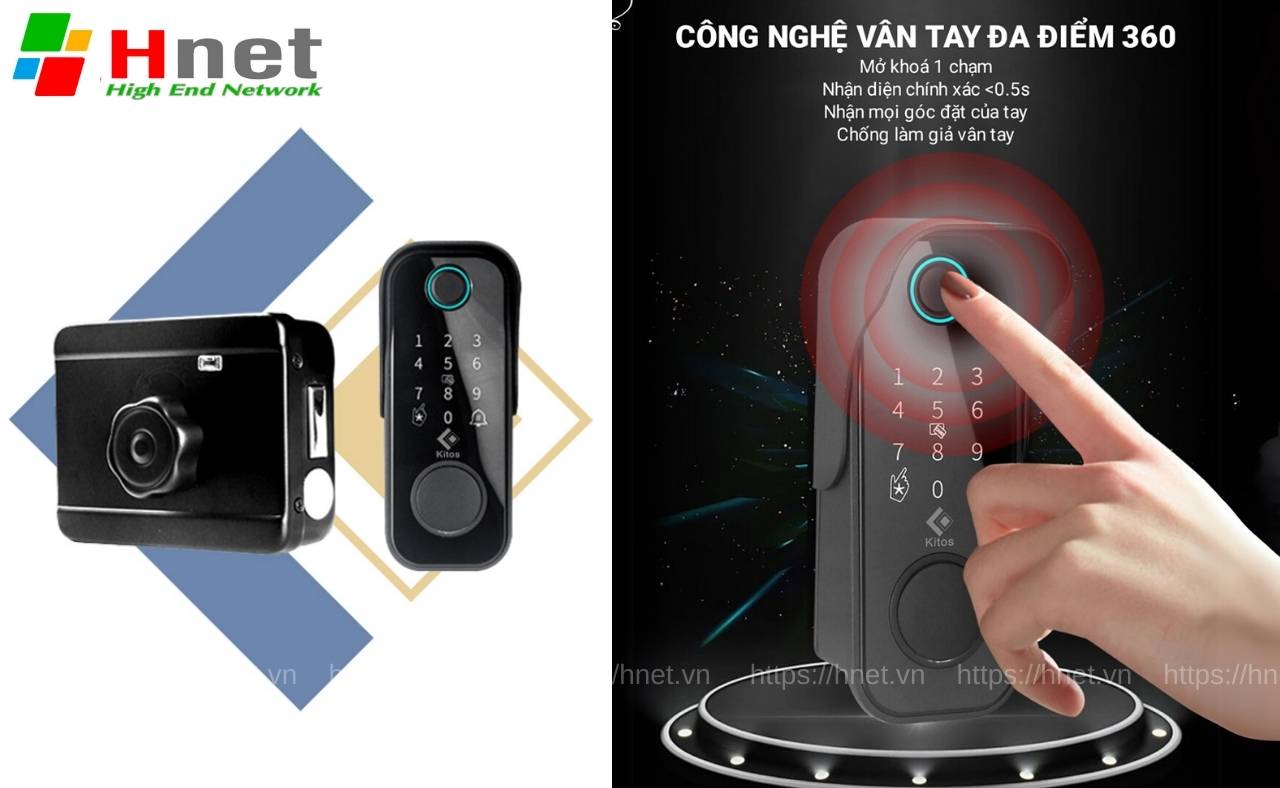 Khoá cổng DL03 Pro hỗ trợ khoá vân tay và mở khoá mã số