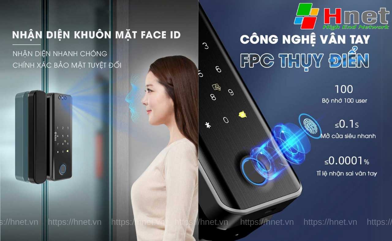 Khoá Kitos ứng dụng công nghệ nhận diện khuôn mặt và quét vân tay