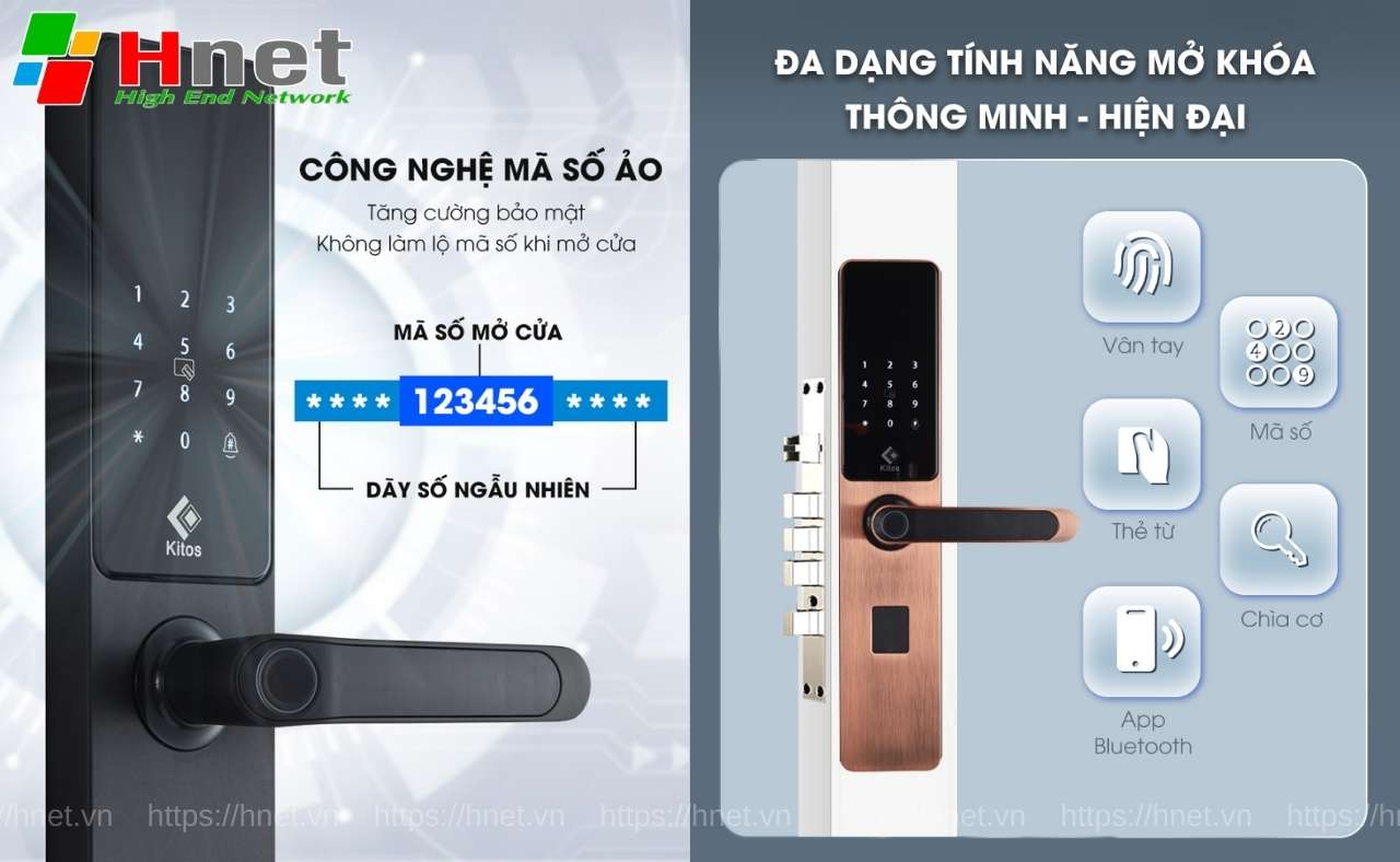 Khoá thông minh E3 Pro được trang bị nhiều phương thức khoá thông minh