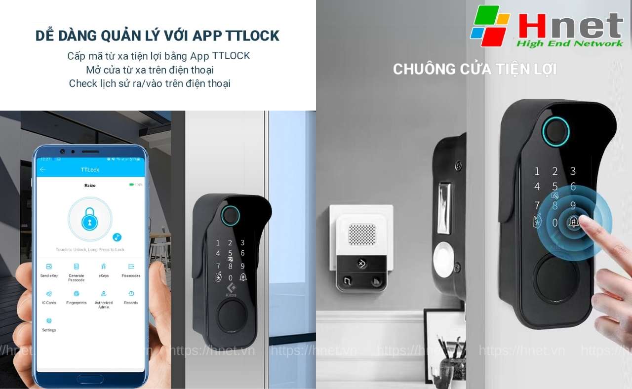 Khoá vân tay DL04 Pro được tích hợp nhiều phương thức mở khoá