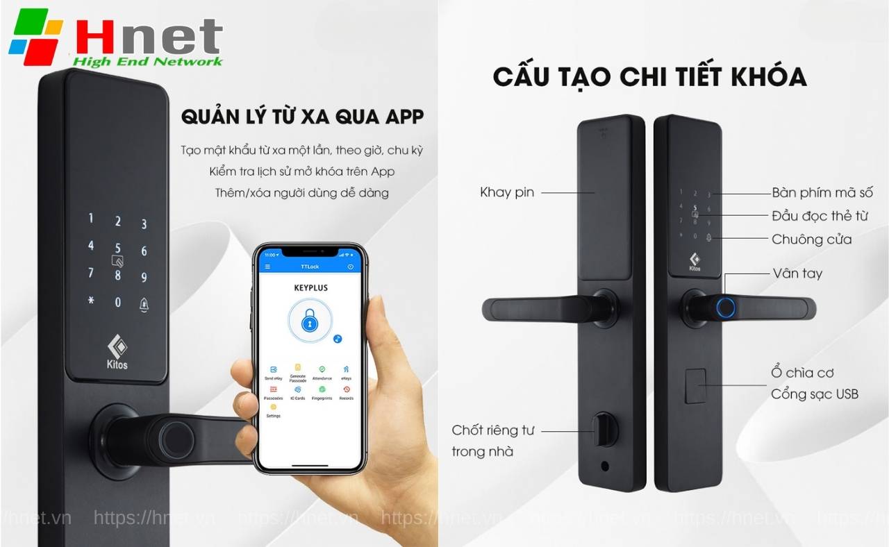 Kitos KT E3 Pro hỗ trợ mở khoá và quản lý hiệu quả qua App điện thoại