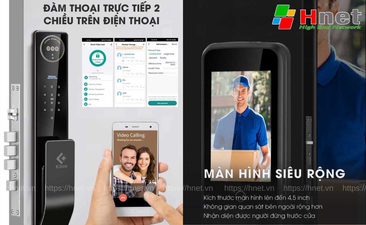 Tính năng mở khoá và quản lý ra vào thông qua App điện thoại