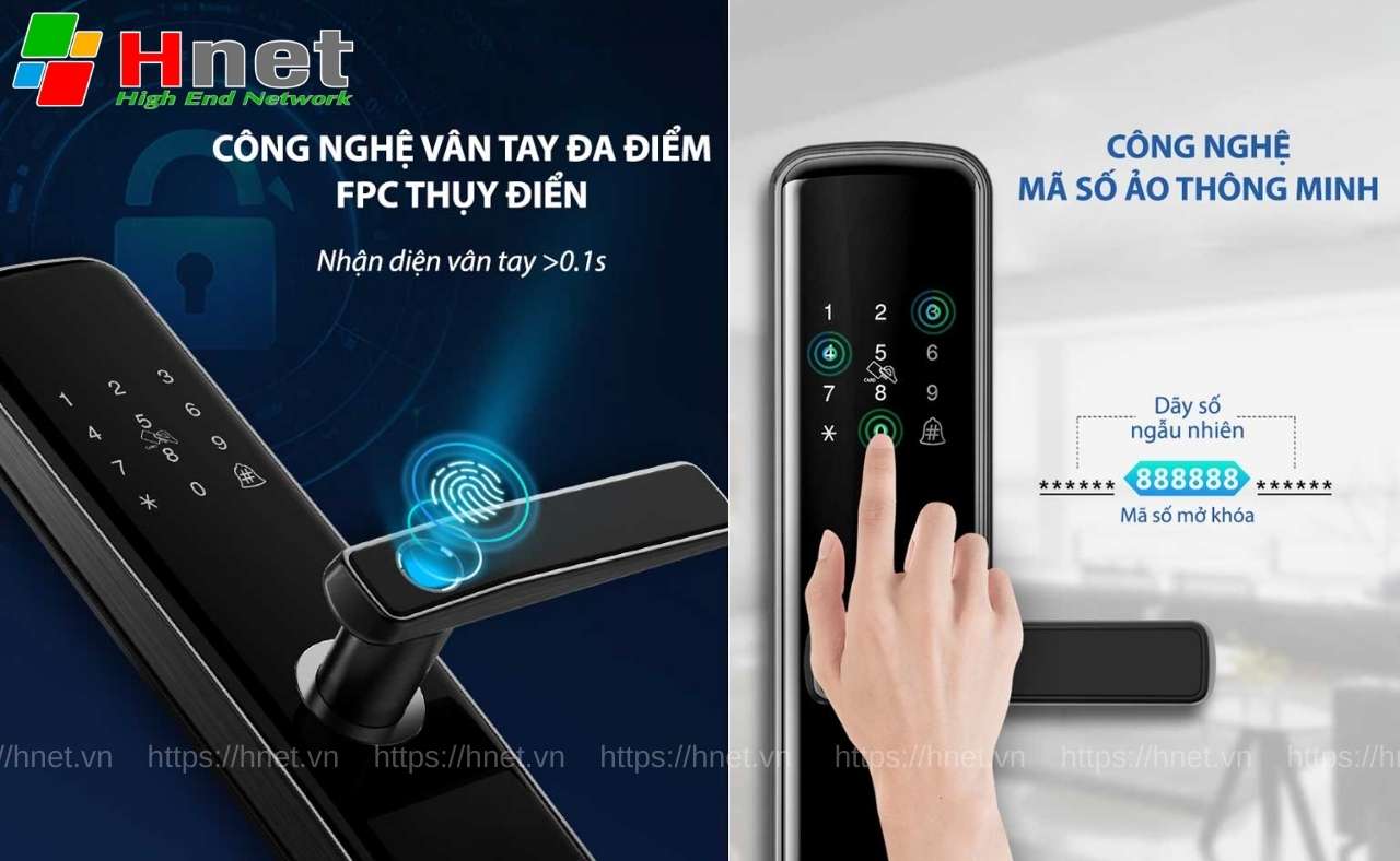 Ứng dụng công nghệ khoá vân tay va mã số ảo thông minh trên khoá G900 Pro