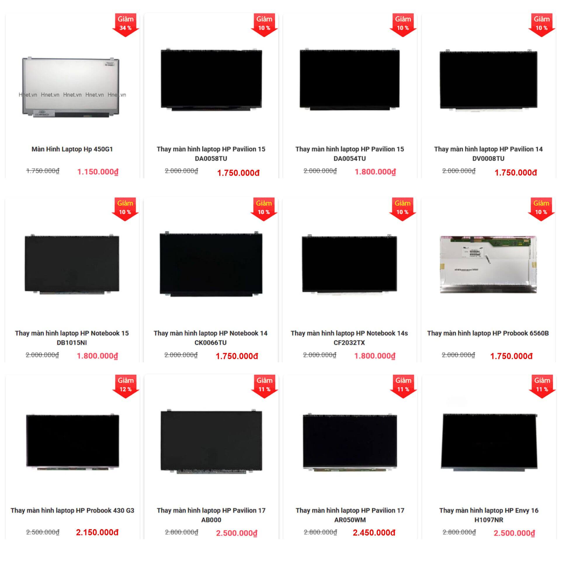 màn hình Laptop hp